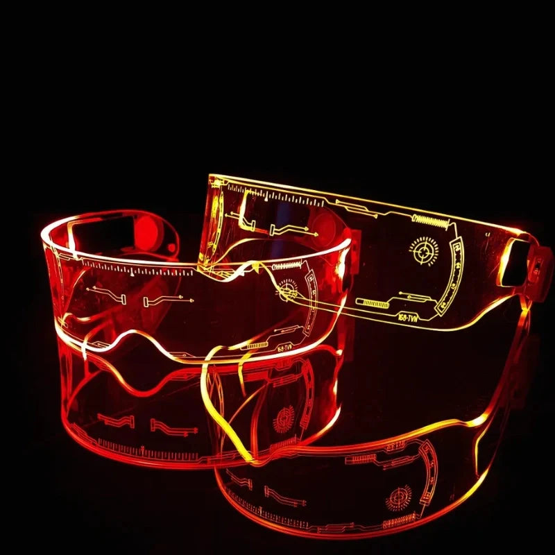 Leuchtende Neonbrille mit Farbwechsel und Lichtmodi