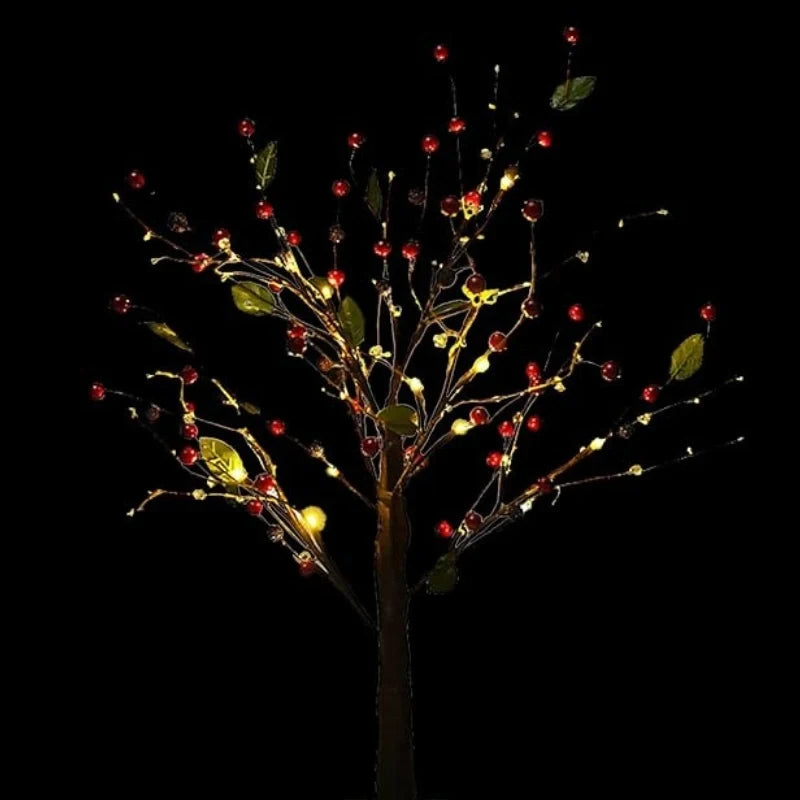 LED-Dekobaum mit warmweißem Licht und flexiblen Zweigen