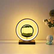 Horizont-Tischleuchte mit Sandspiel und LED-Beleuchtung
