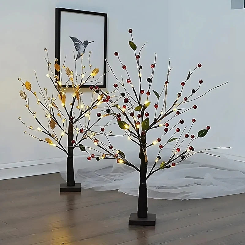 LED-Dekobaum mit warmweißem Licht und flexiblen Zweigen