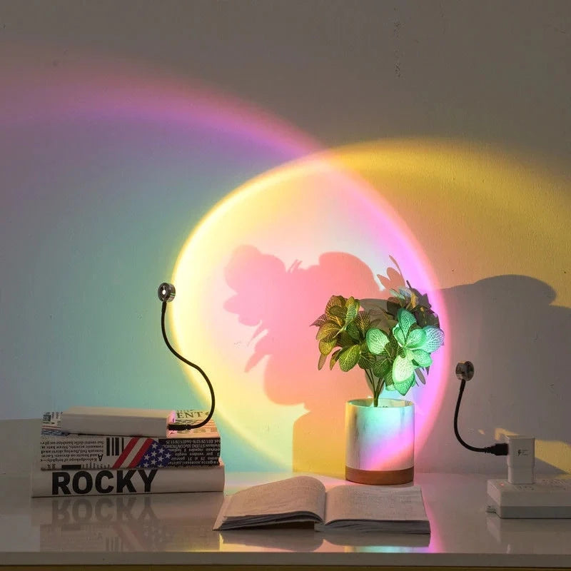 Sonnenuntergang-Projektor mit Farbverlauf und USB-Anschluss