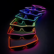 Leuchtende Neonbrille mit Farbwechsel und Lichtmodi