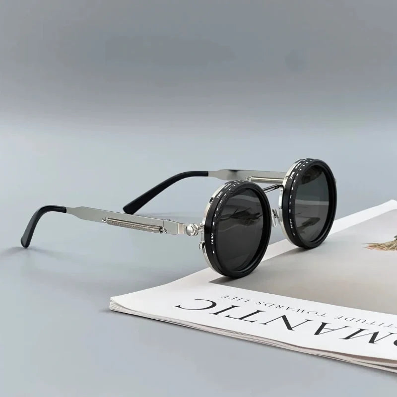 ShadeShift™ Sonnenbrille mit verstellbarem ND-Filter und rundem Rahmen