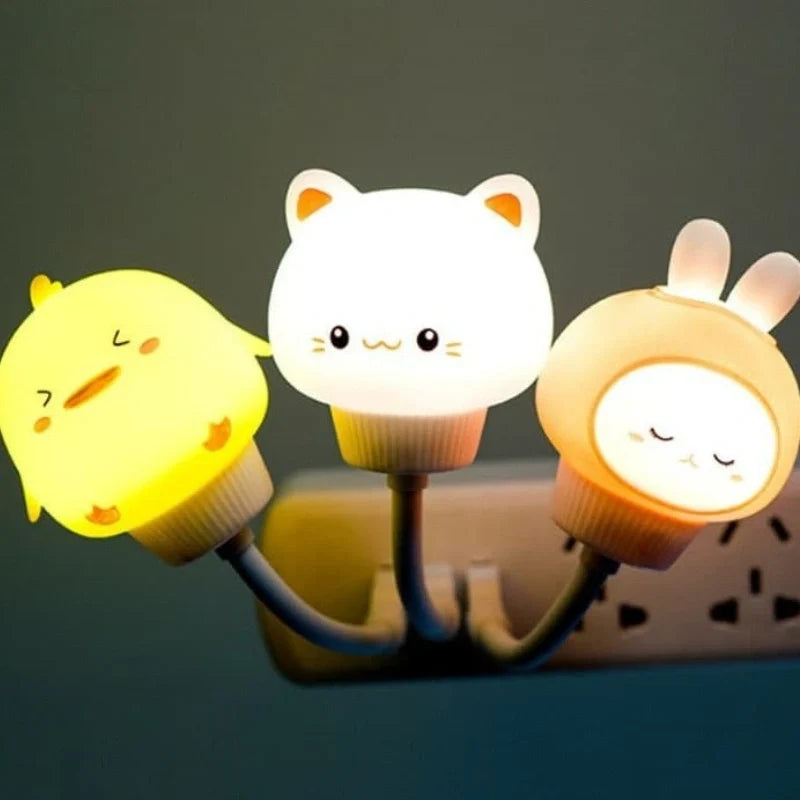 Cutely™ Nachtlicht in Tierform mit warmem Licht