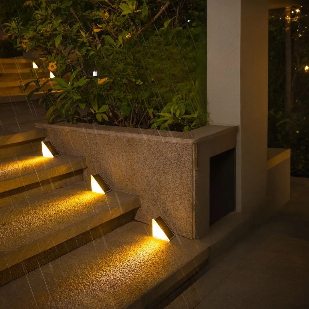 Solarbetriebene LED-Treppenlichter für Außenbereich