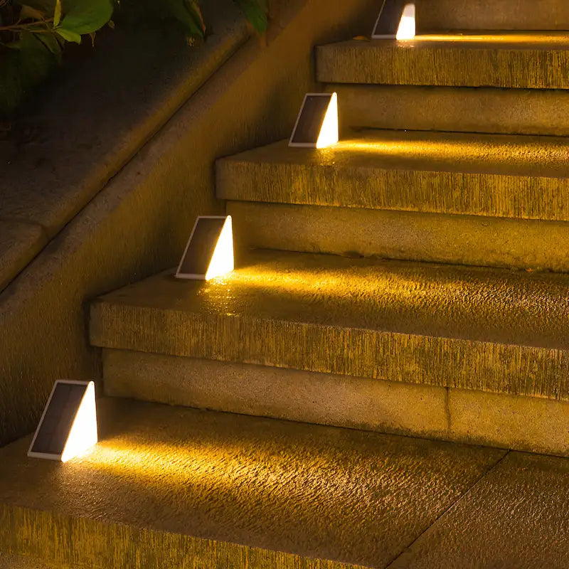 Solarbetriebene LED-Treppenlichter für Außenbereich