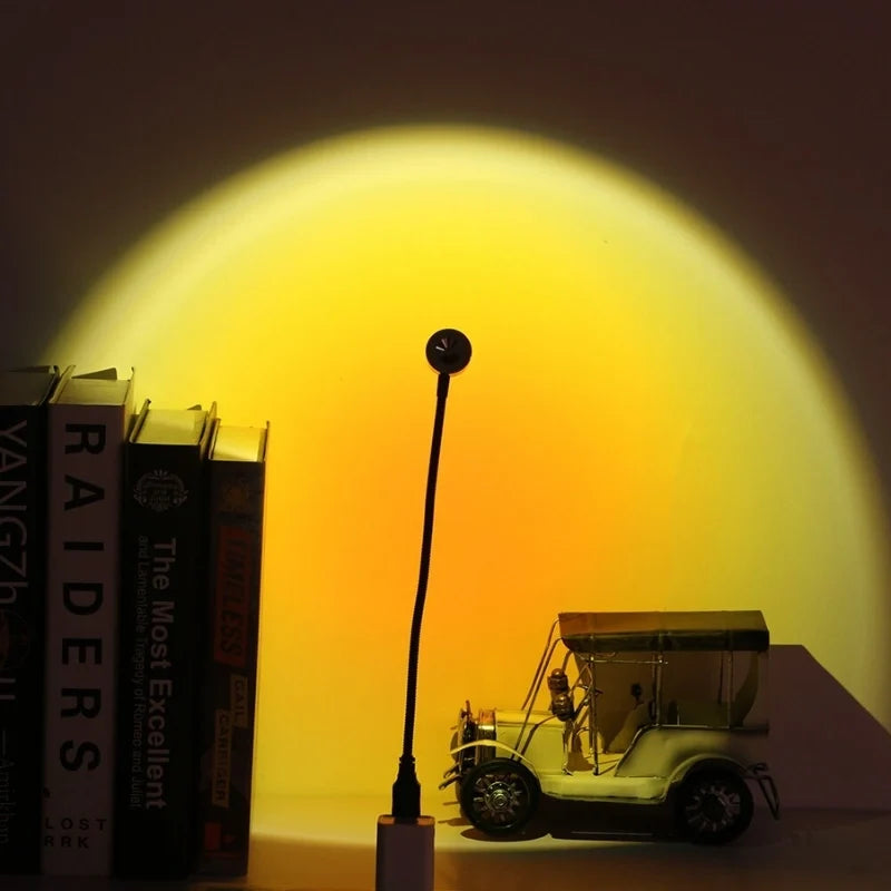 Sonnenuntergang-Projektor mit Farbverlauf und USB-Anschluss