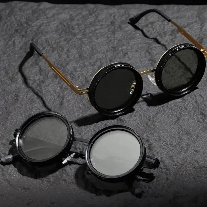 ShadeShift™ Sonnenbrille mit verstellbarem ND-Filter und rundem Rahmen
