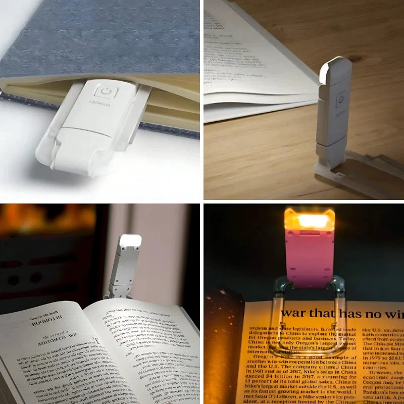 Kompaktes Buchleselicht mit verstellbarem Lichtwinkel und USB-Ladung