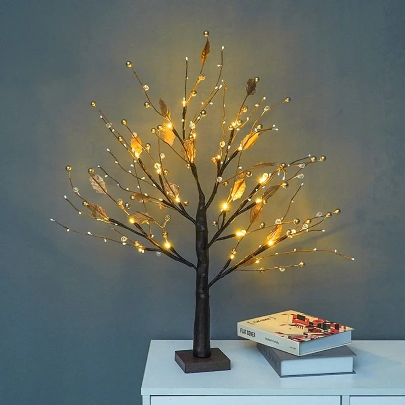 LED-Dekobaum mit warmweißem Licht und flexiblen Zweigen