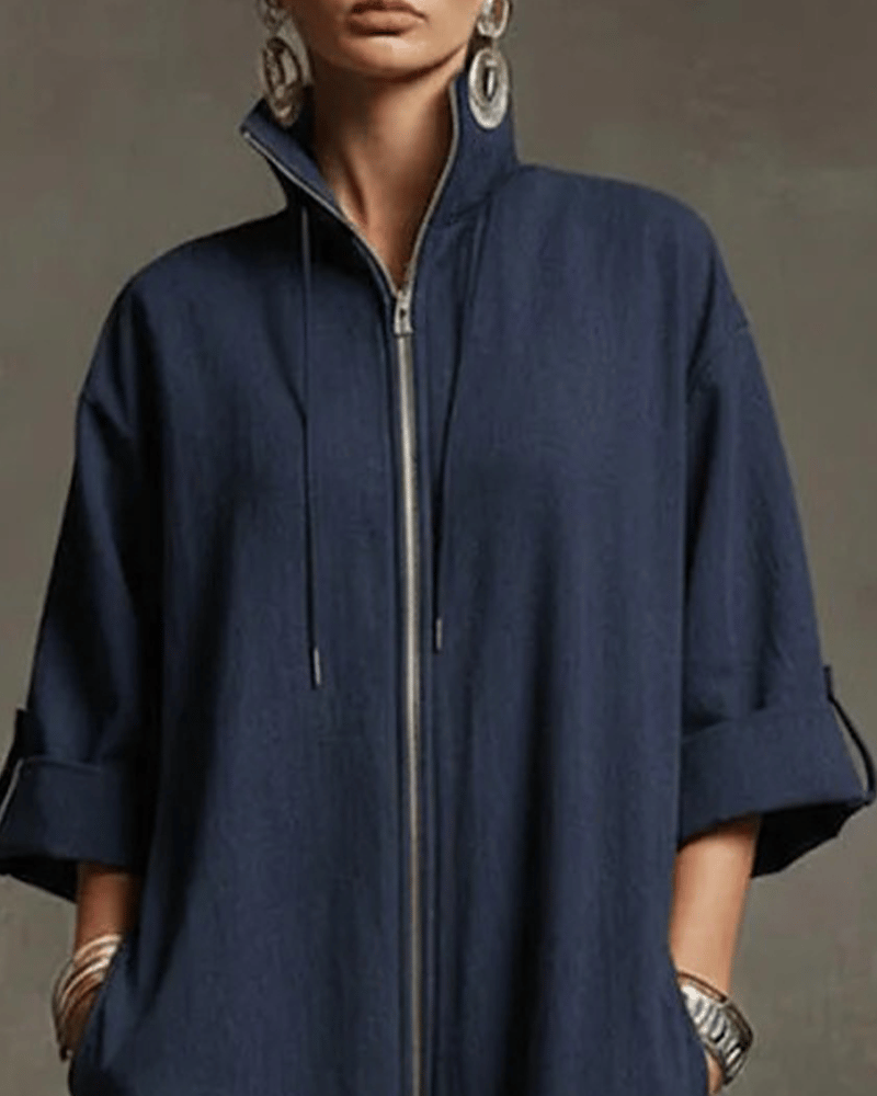 Leonora | Striped tracksuit, sporty style with zip