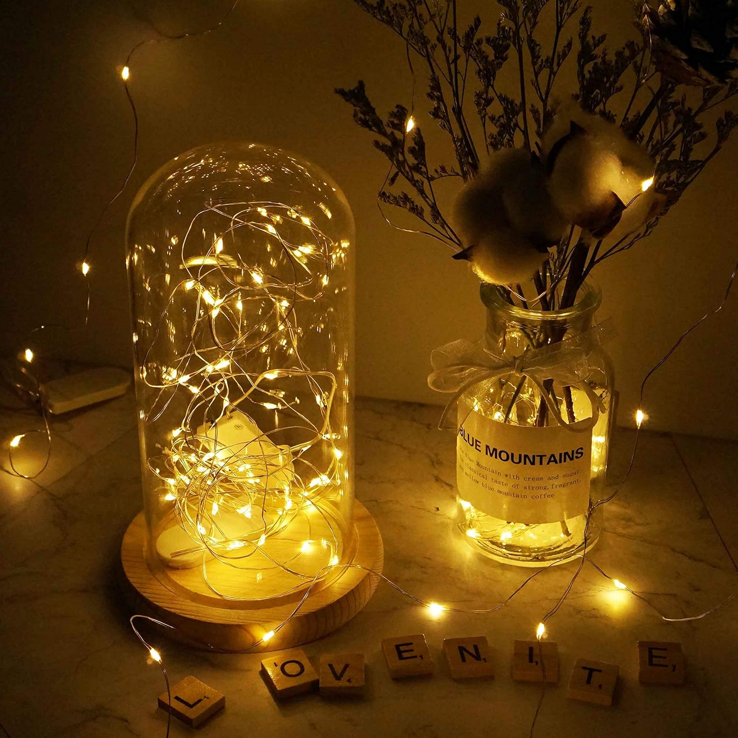 Solarbetriebene Feen-Lichterkette für Garten und Terrasse