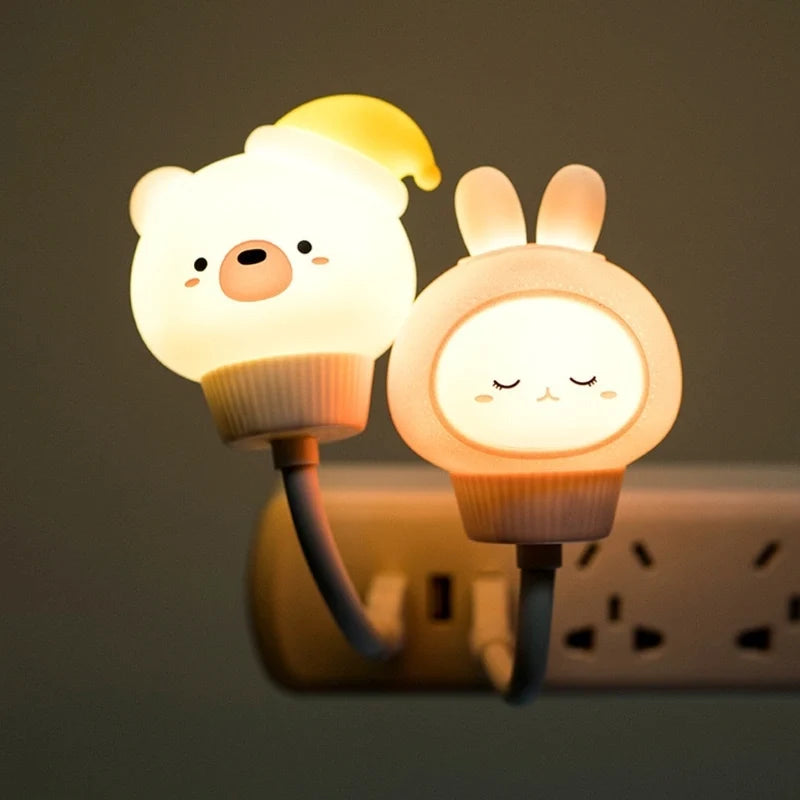 Cutely™ Nachtlicht in Tierform mit warmem Licht