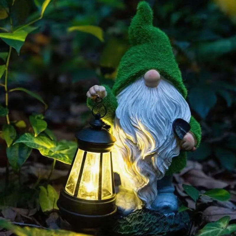 GlowGnomes™ Solar-Gartenfigur mit Licht