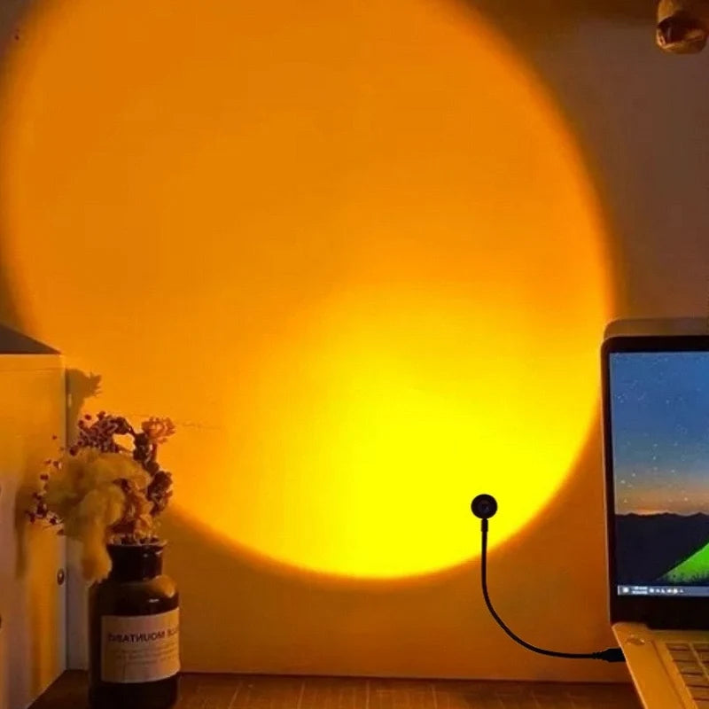 Sonnenuntergang-Projektor mit Farbverlauf und USB-Anschluss