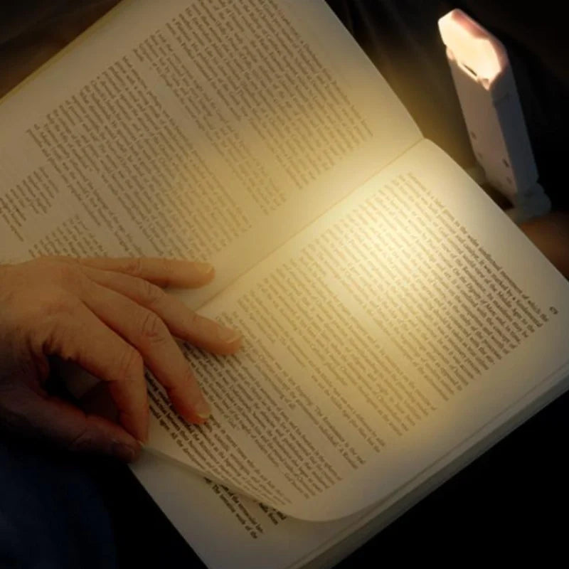 Kompaktes Buchleselicht mit verstellbarem Lichtwinkel und USB-Ladung