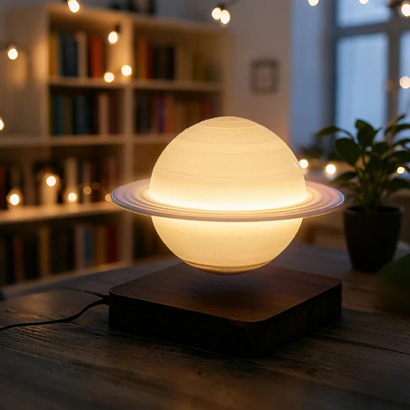 Schwebende Planetlampe mit magnetischer Levitation und Rotation