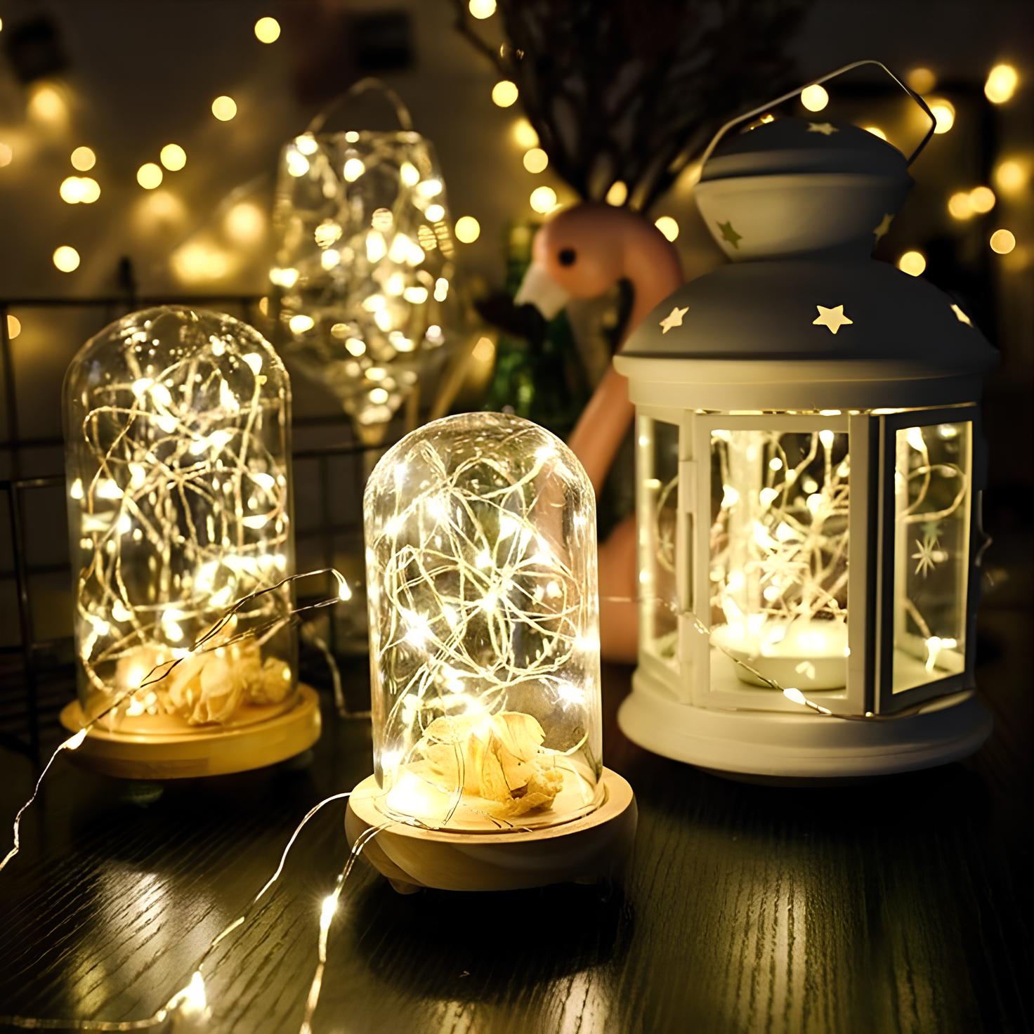 Solarbetriebene Feen-Lichterkette für Garten und Terrasse