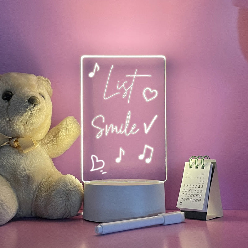 Leuchtende Nachrichtentafel mit Lichtstift und USB-Stromversorgung