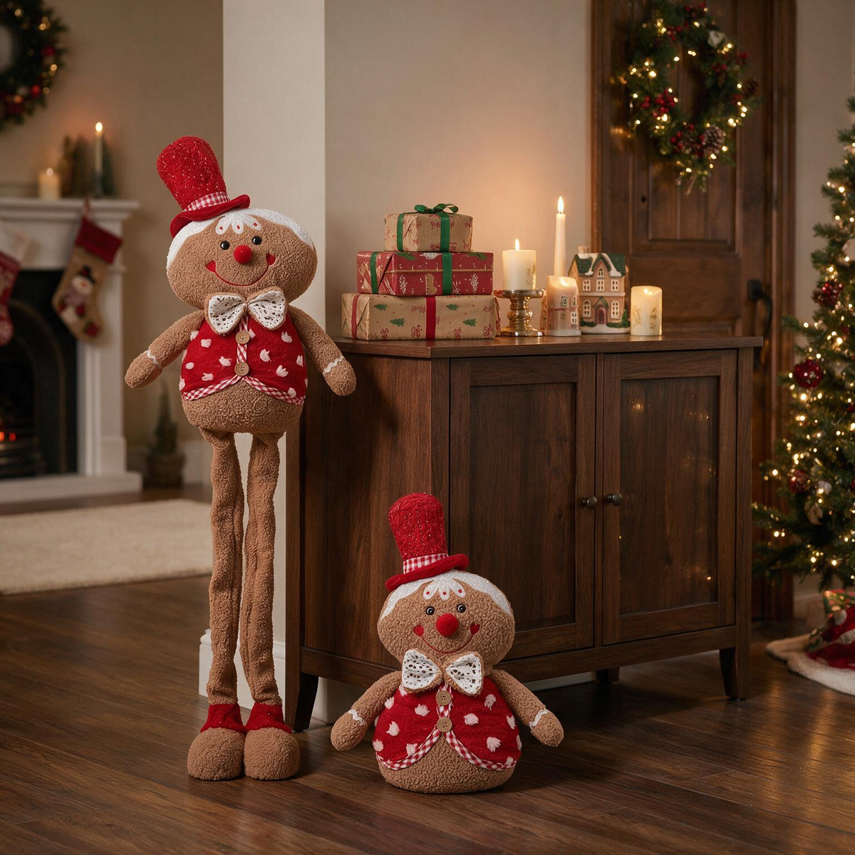 Große Lebkuchenlieblinge – Sparset mit Christmas Buddy „Ginger Tall“ und Türstopper „Gingerbread“