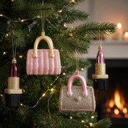 Christmas Beauty Anhänger-Set - Sparset mit Lipstick und Shopping Bag, 10,5 cm / 10,3 cm
