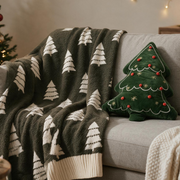 Kuschelduo Winterwald – Kuscheldecke 170 x 130 cm und Dekokissen 48 x 35 cm