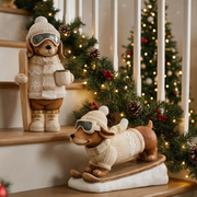Winterliche Hundefiguren „Pistenfreunde“ - Sparset