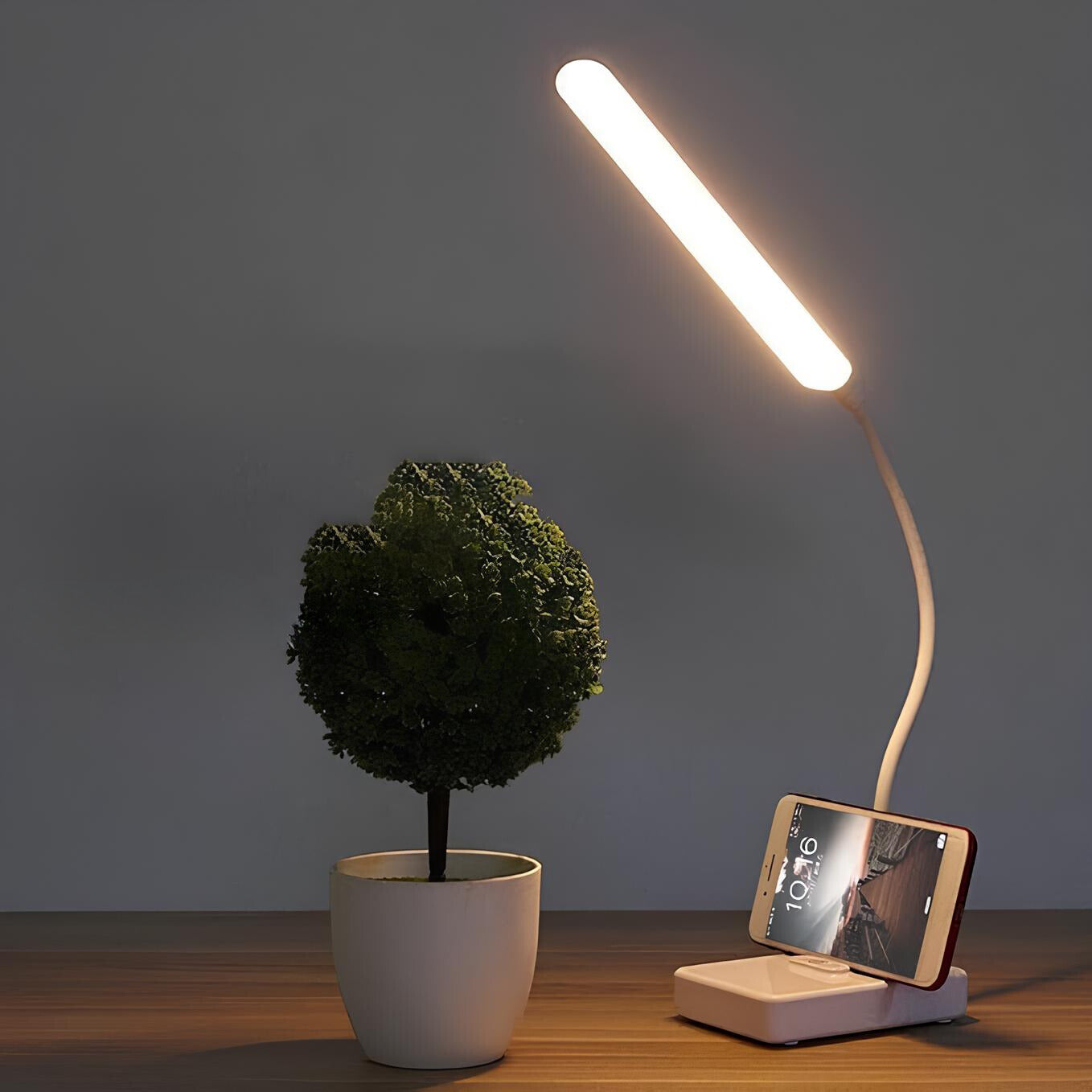 FlexiLight Schreibtischlampe mit flexiblem Arm und Lichtfarben