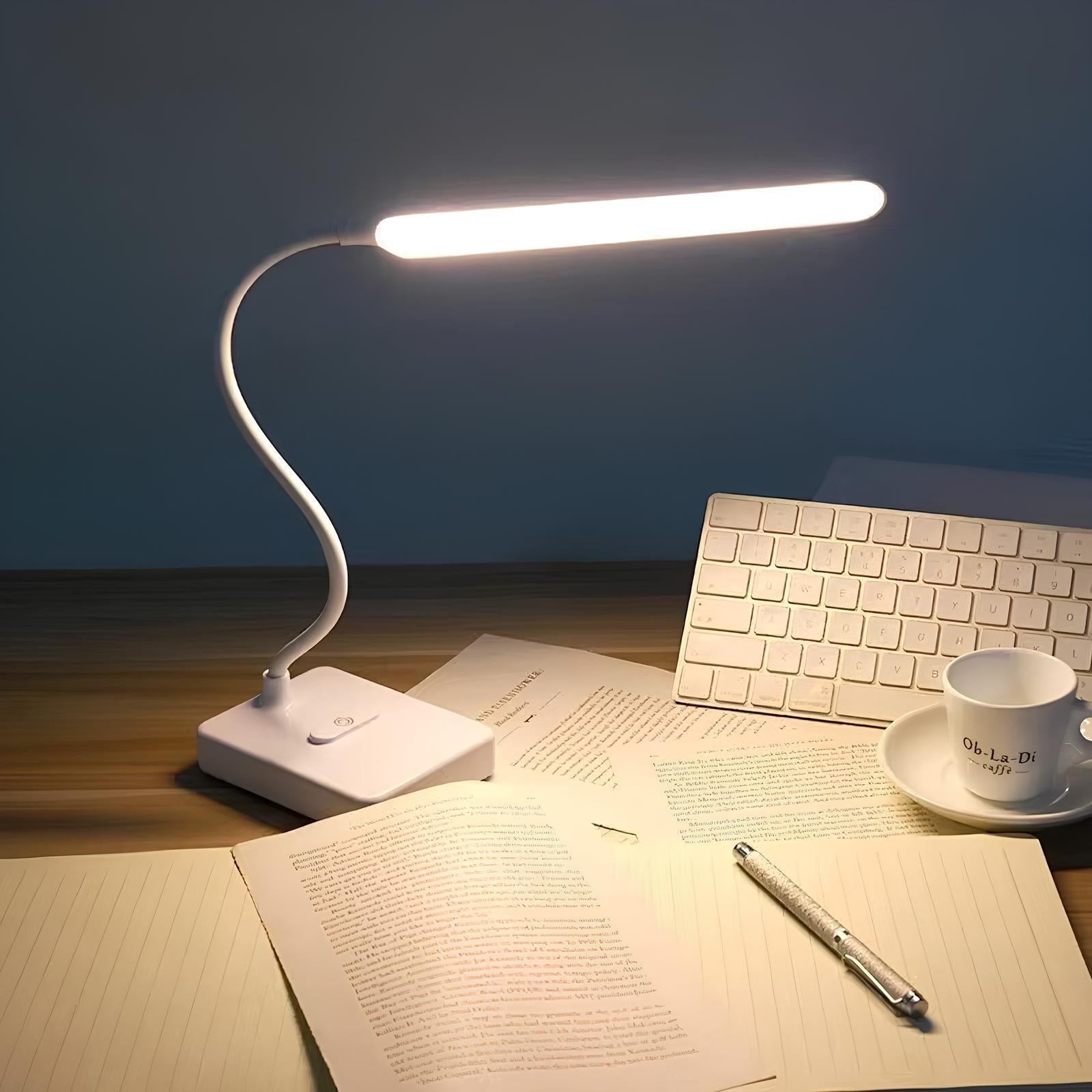 FlexiLight Schreibtischlampe mit flexiblem Arm und Lichtfarben