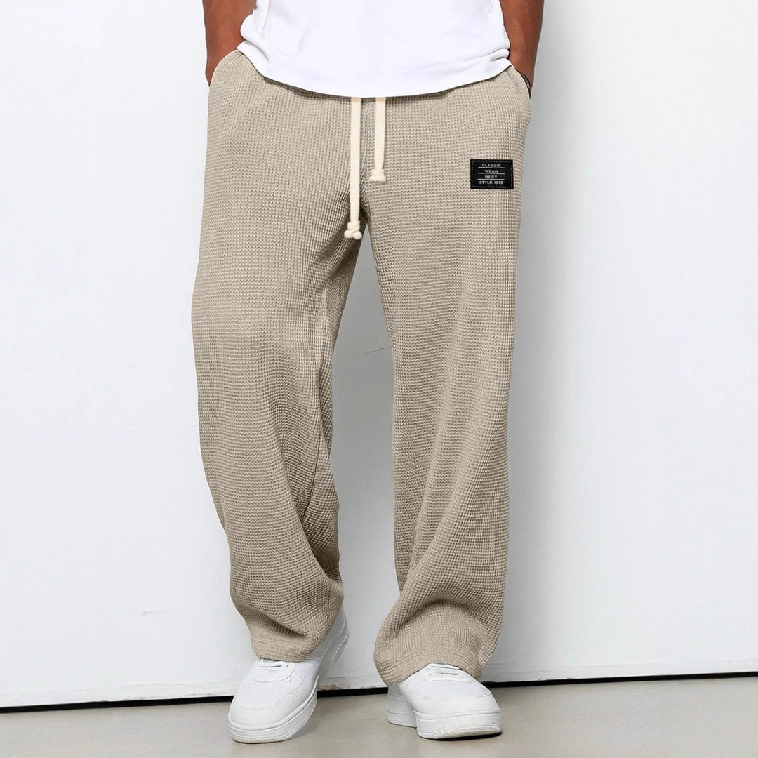 Lorenzo | Wide Trousers with Honeycomb Weave