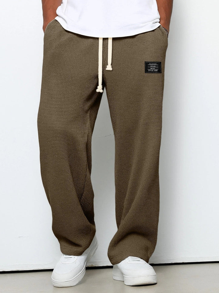 Lorenzo | Wide Trousers with Honeycomb Weave