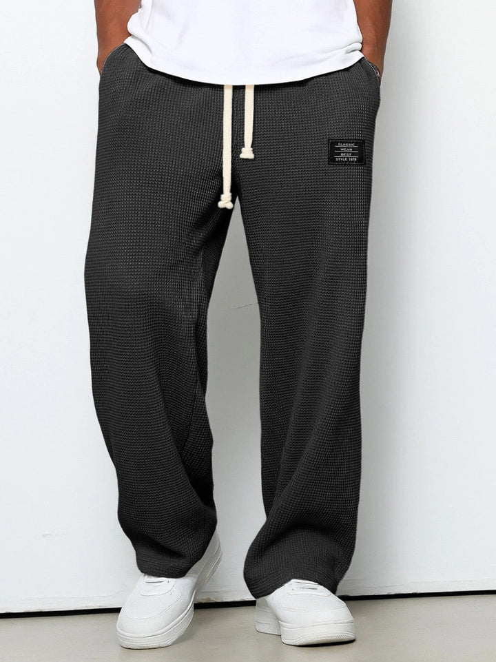 Lorenzo | Wide Trousers with Honeycomb Weave