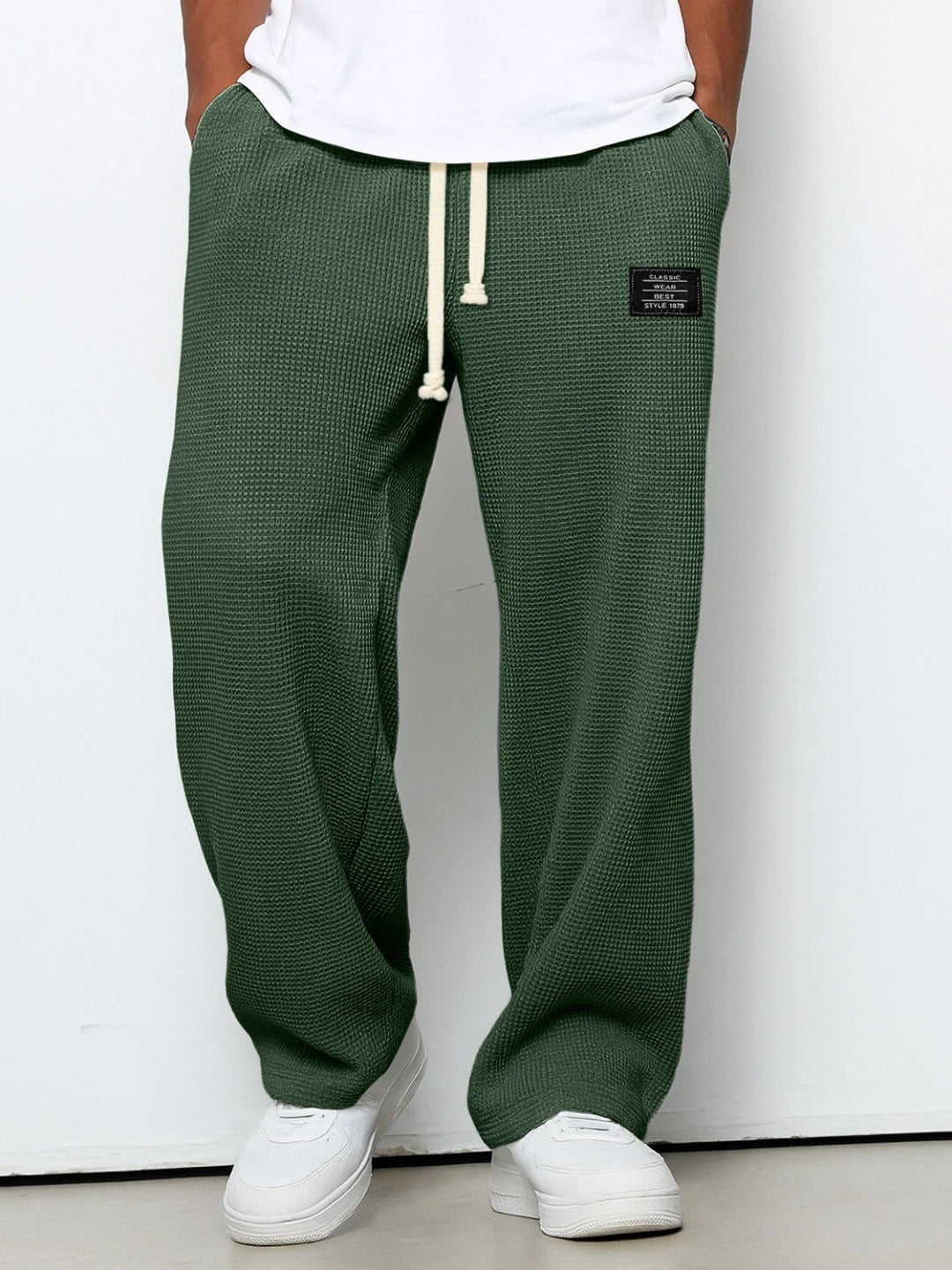 Lorenzo | Wide Trousers with Honeycomb Weave