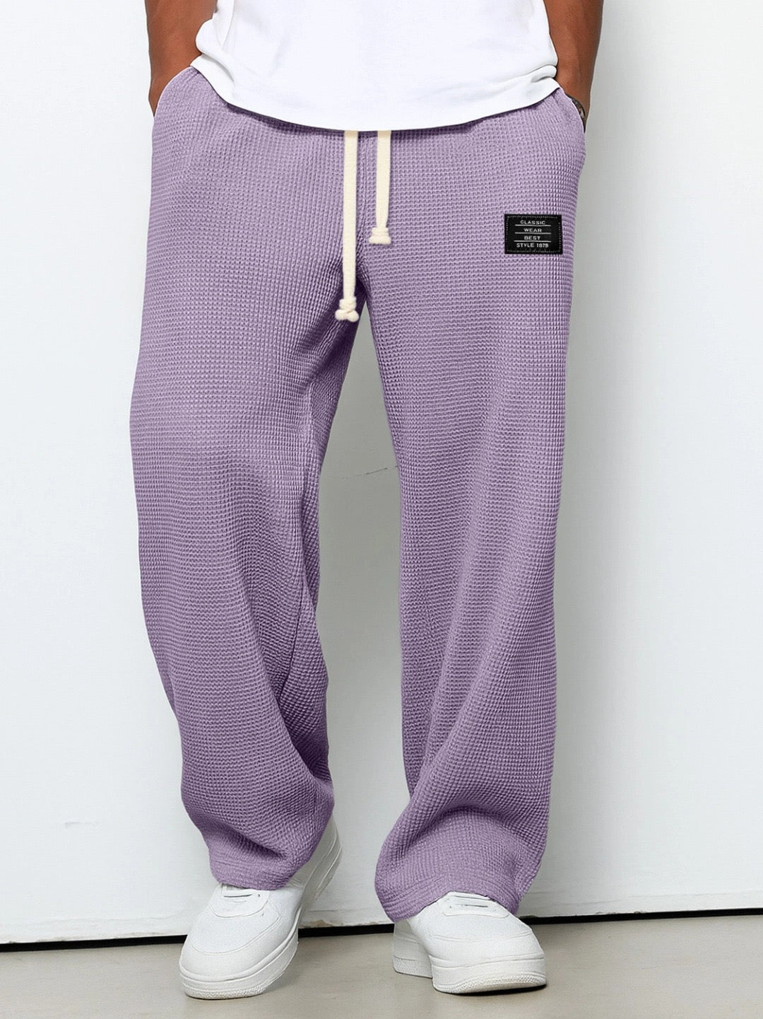 Lorenzo | Wide Trousers with Honeycomb Weave