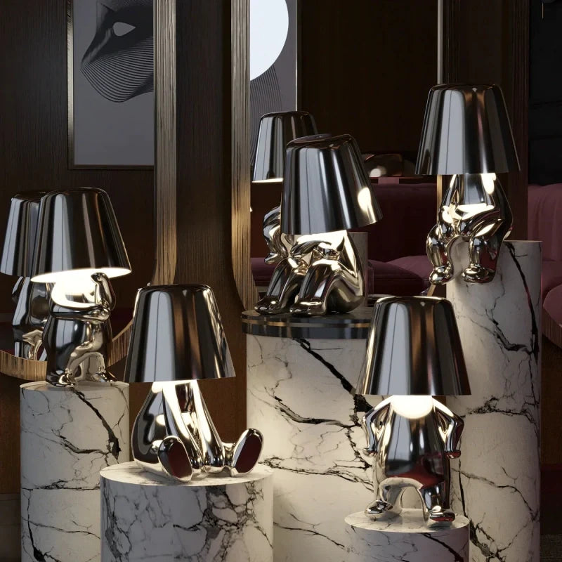 RayDudes™ Tischlampe mit dimmbarem Akku, Gold oder Silber