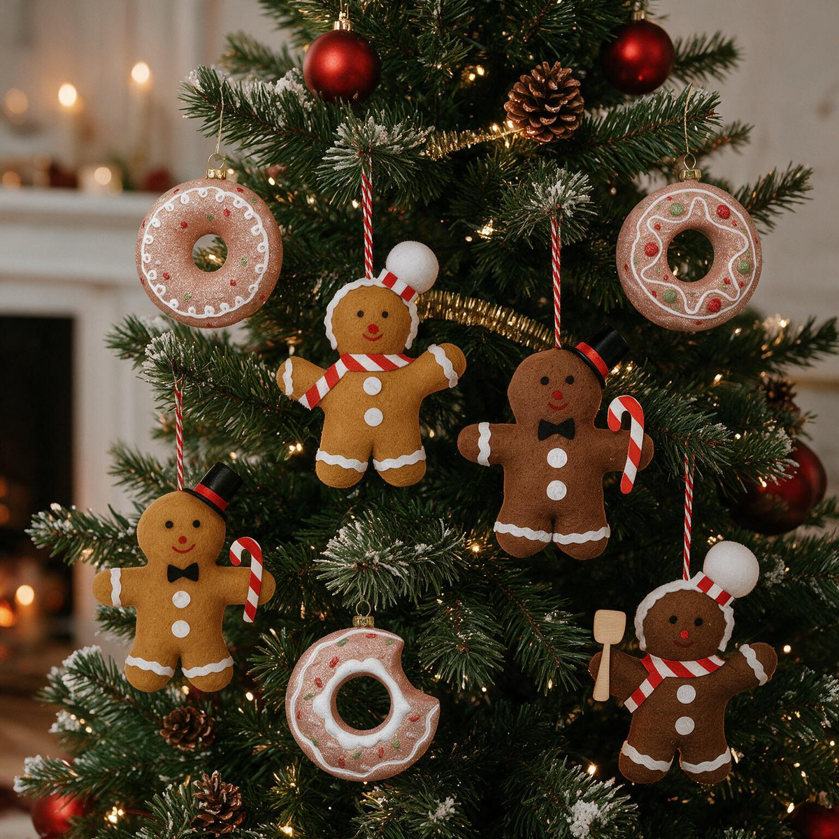 Weihnachtsbäckerei Anhänger 7-tlg. - Sparset