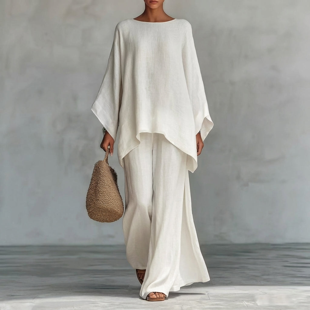Christina | Two Piece Set with long sleeves and wide pants
