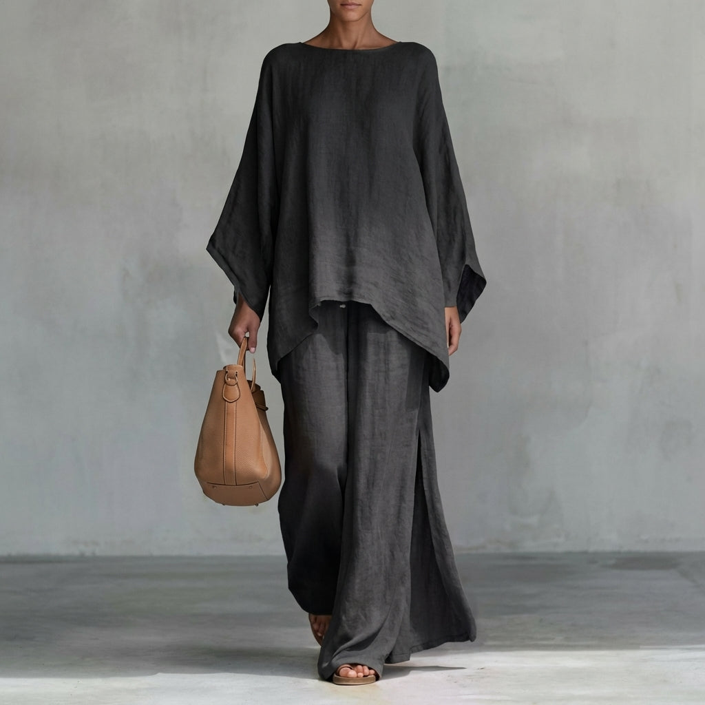 Christina | Two Piece Set with long sleeves and wide pants
