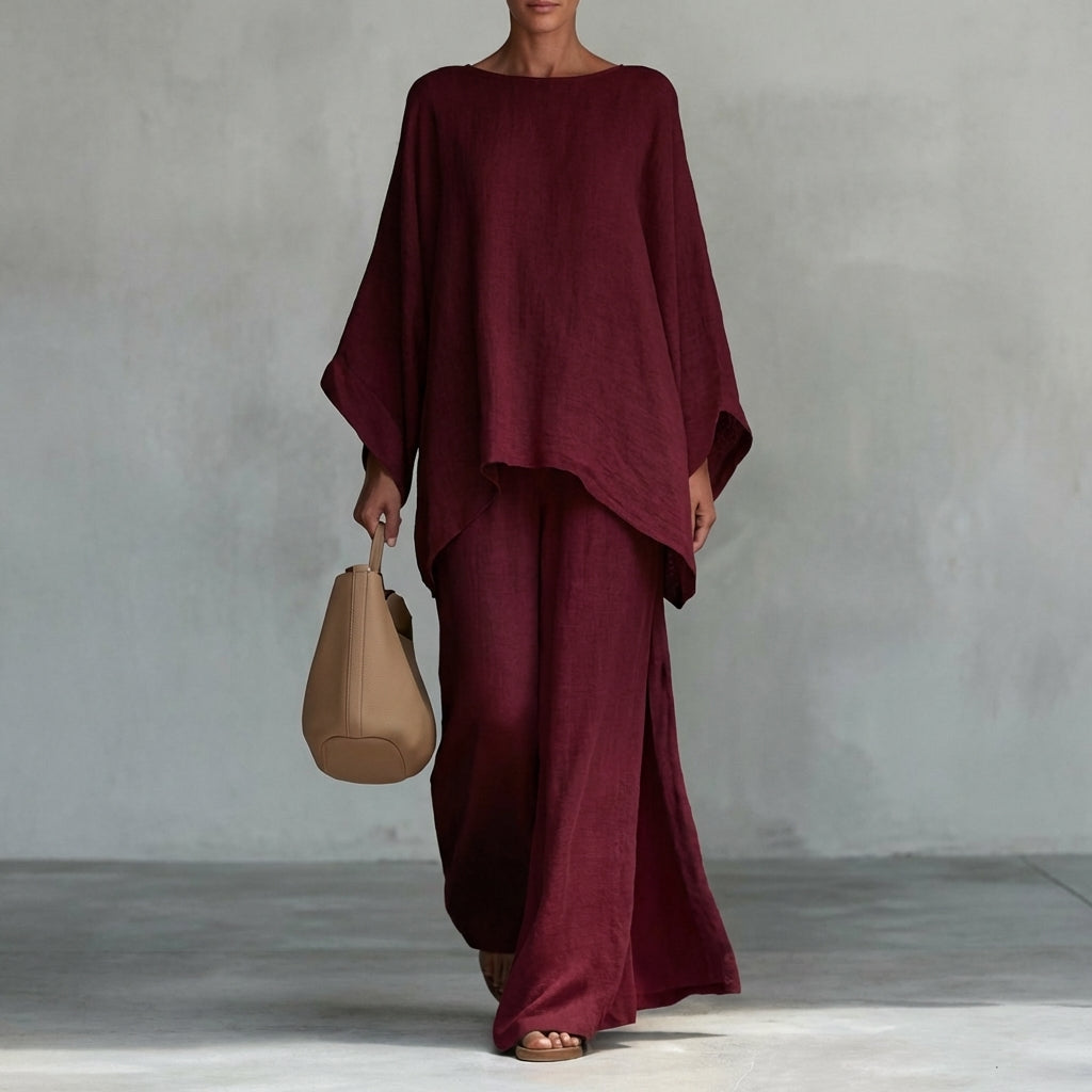 Christina | Two Piece Set with long sleeves and wide pants
