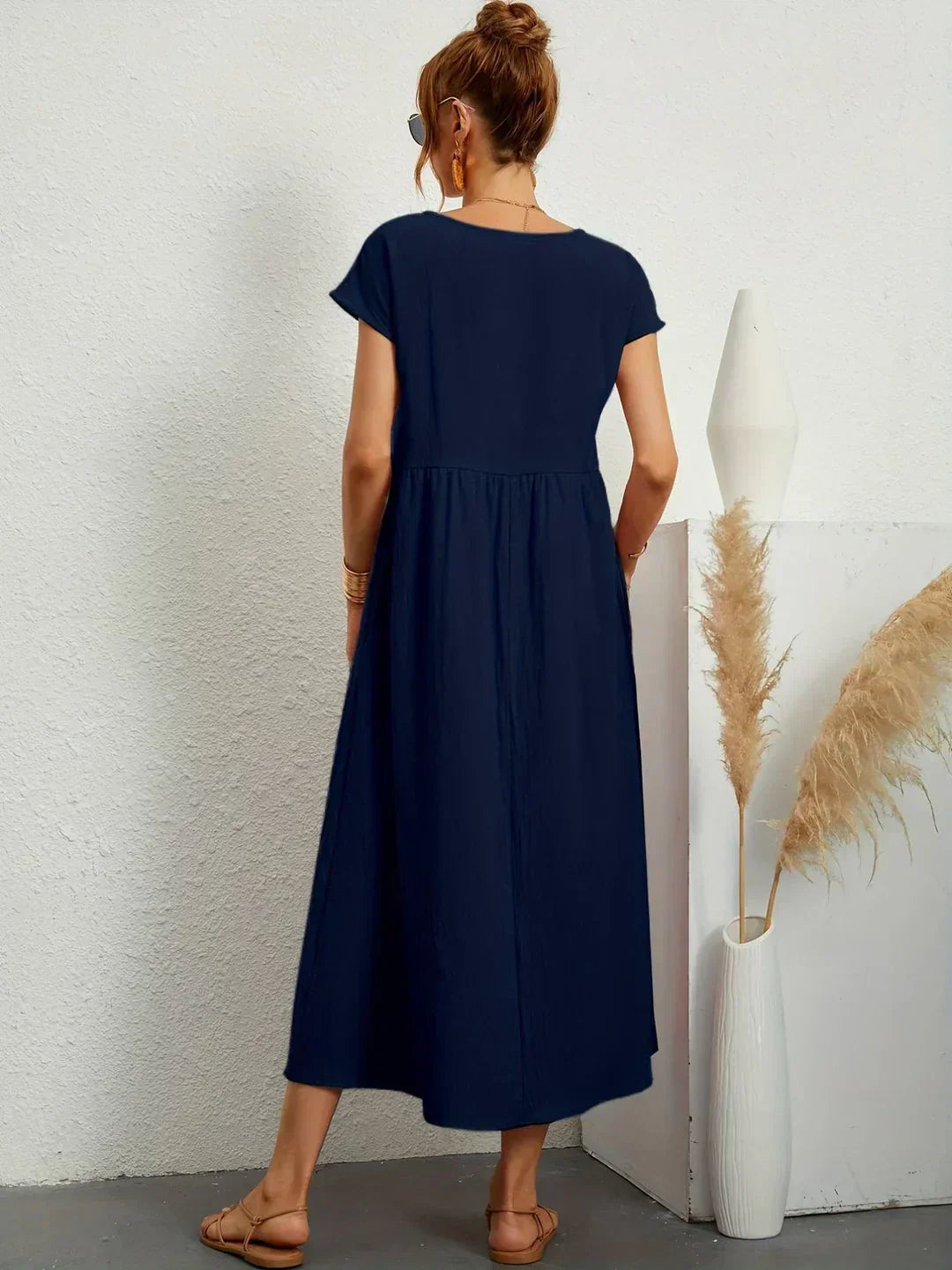 Gabrielle™ — Flowy midi dress with timeless elegance