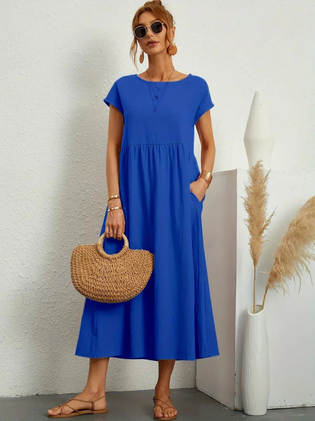 Gabrielle™ — Flowy midi dress with timeless elegance