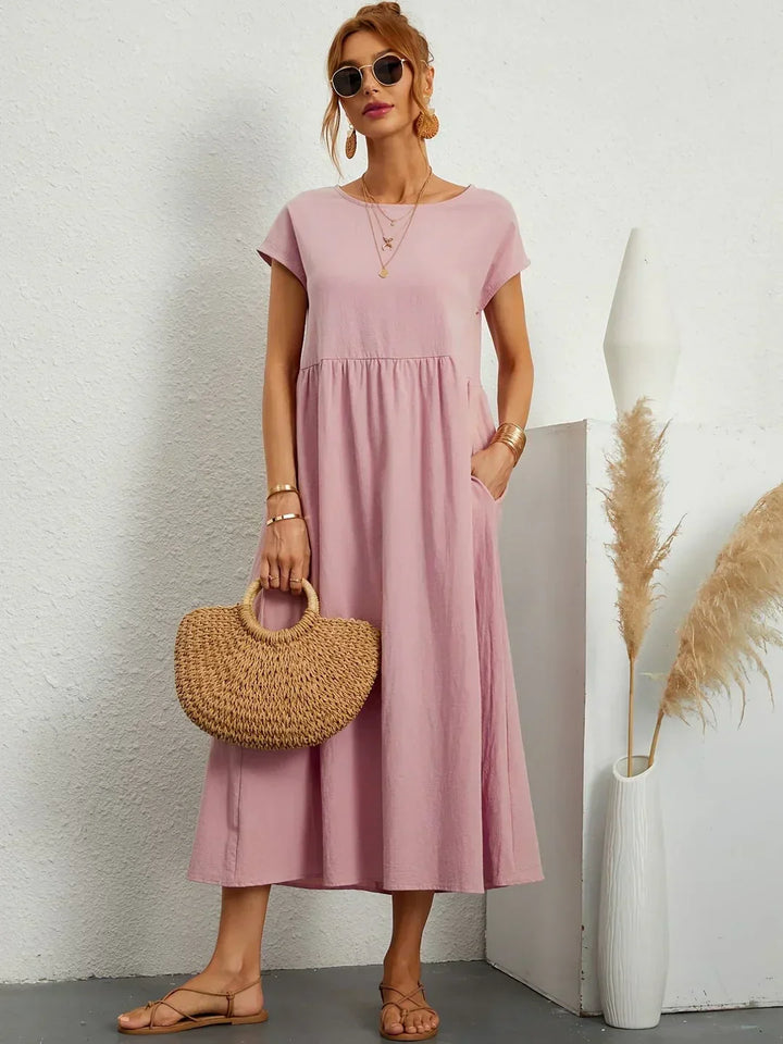 Gabrielle™ — Flowy midi dress with timeless elegance