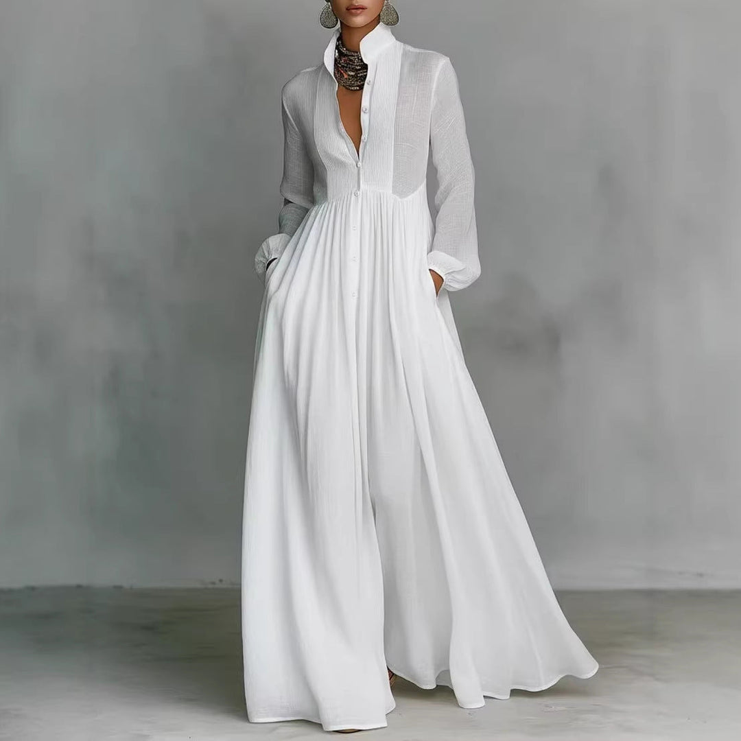 Avora Lyon | Long sleeve pleated dress