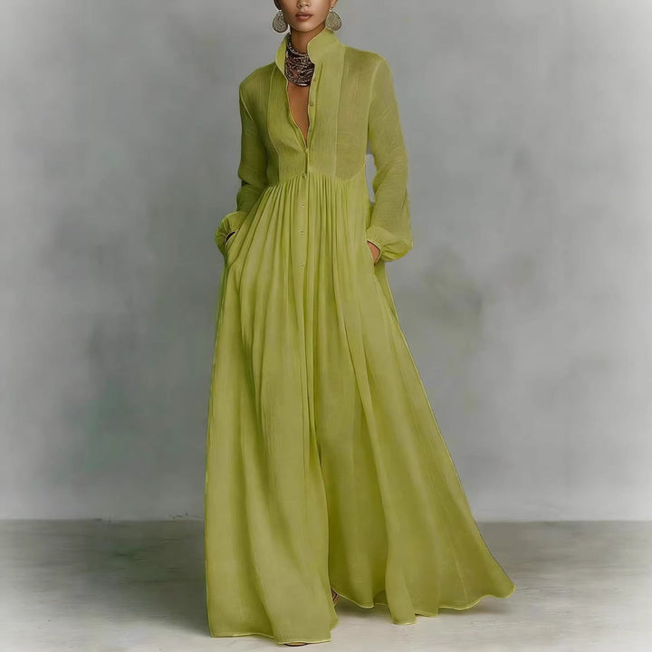 Avora Lyon | Long sleeve pleated dress