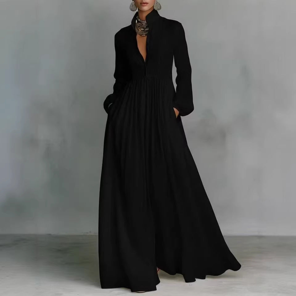 Avora Lyon | Long sleeve pleated dress