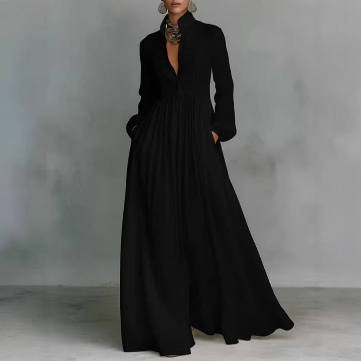 Avora Lyon | Long sleeve pleated dress