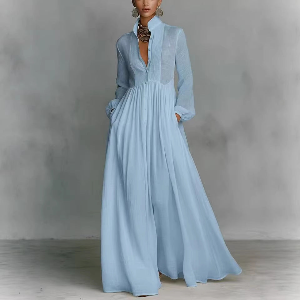 Avora Lyon | Long sleeve pleated dress