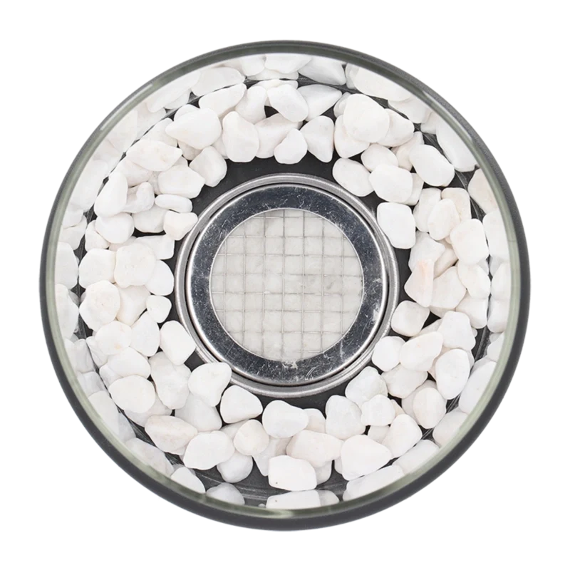 Everlasting Flame™ Öllampe mit Glaszylinder und Dekosteinen
