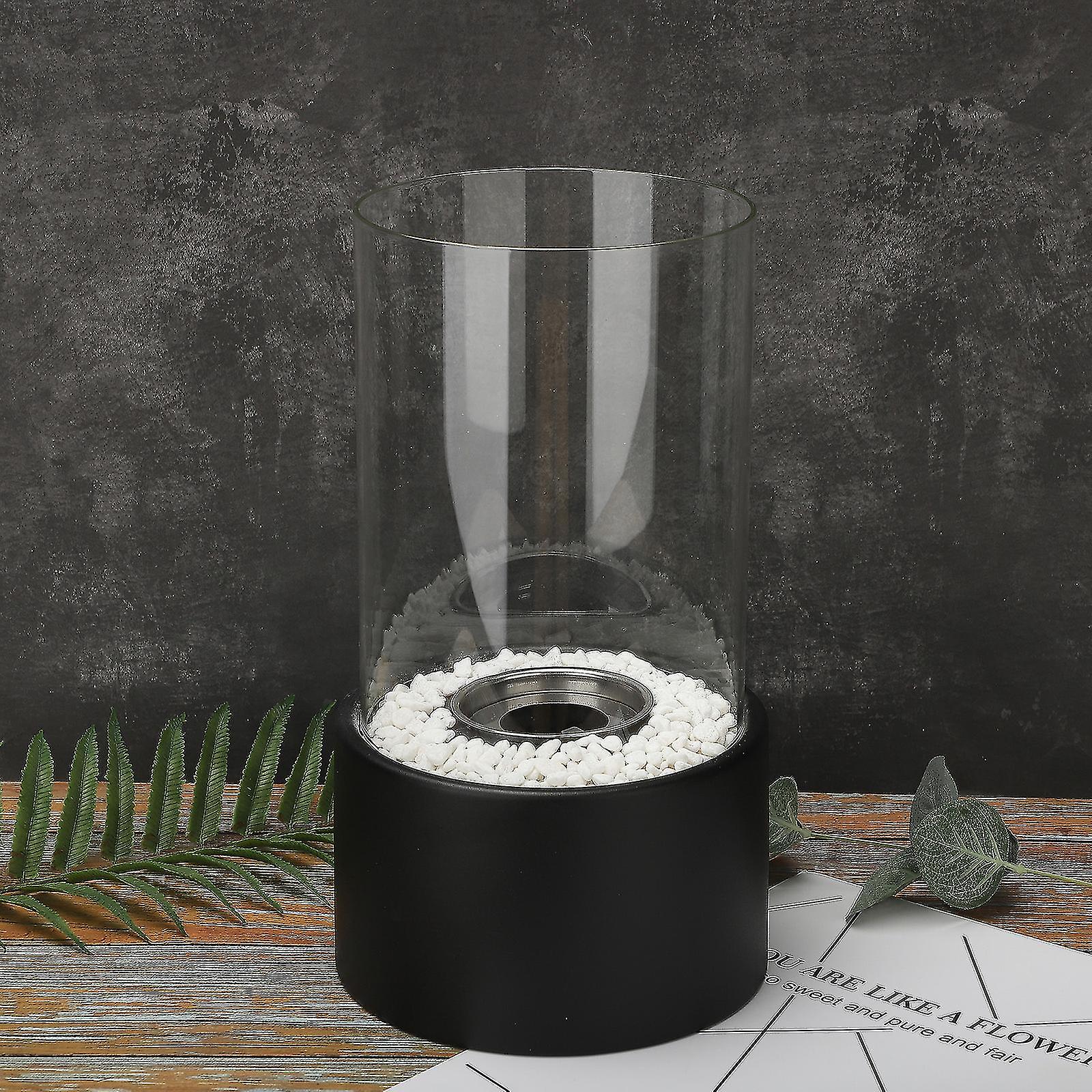 Everlasting Flame™ Öllampe mit Glaszylinder und Dekosteinen