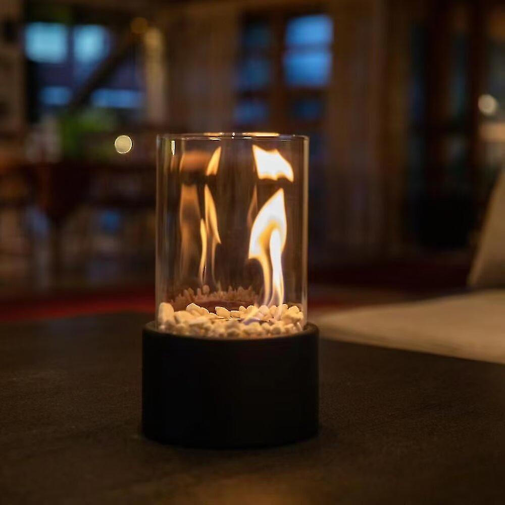 Everlasting Flame™ Öllampe mit Glaszylinder und Dekosteinen